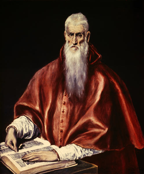 Saint Jerome as Cardinal a El Greco (alias Dominikos Theotokopulos)