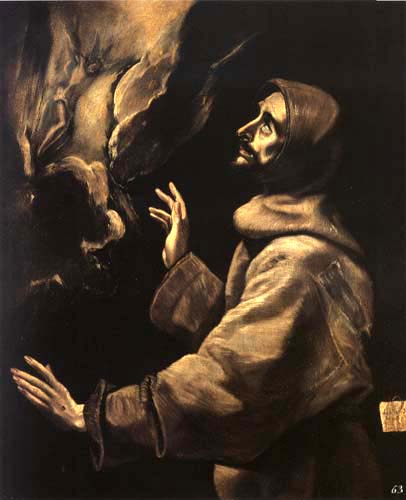 Stigmatisation of the St. Franziskus II a El Greco (alias Dominikos Theotokopulos)
