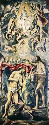 Baptize Christi a El Greco (alias Dominikos Theotokopulos)