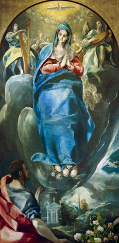 The Immaculate Conception Contemplated by St. John the Evangelist a El Greco (alias Dominikos Theotokopulos)