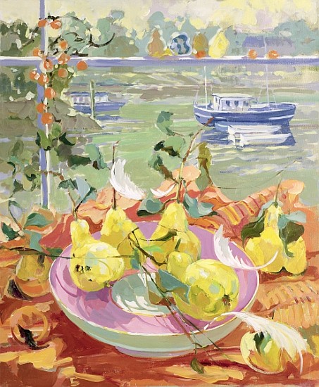 Pink Plate of Pears  a Elizabeth Jane  Lloyd