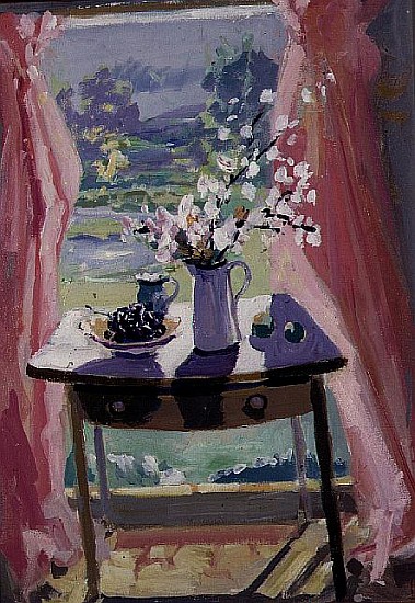 Spring Window (oil on canvas)  a Elizabeth Jane  Lloyd