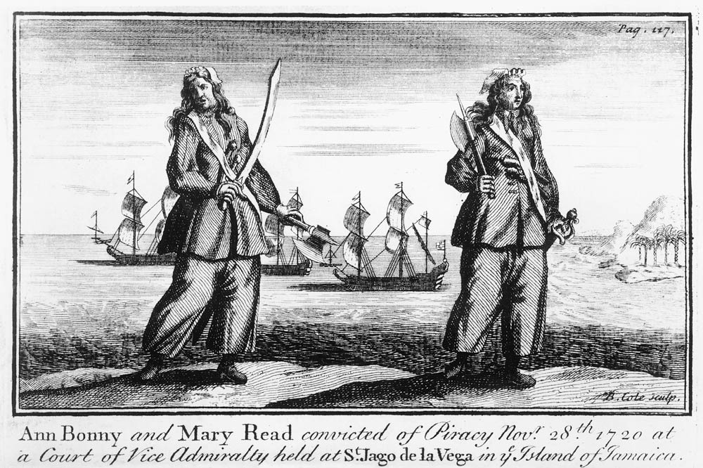 Ann Bonny and Mary Read convicted of piracy November 28th 1720 at a court of Vice Admiralty held at  a Scuola Inglese