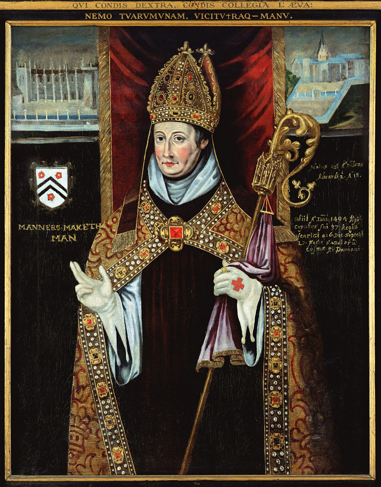 Portrait of William of Wykeham (1325-1404) a Scuola Inglese