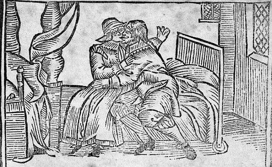 Couple Kissing, illustration from the ''Roxburghe Ballads'' a Scuola Inglese