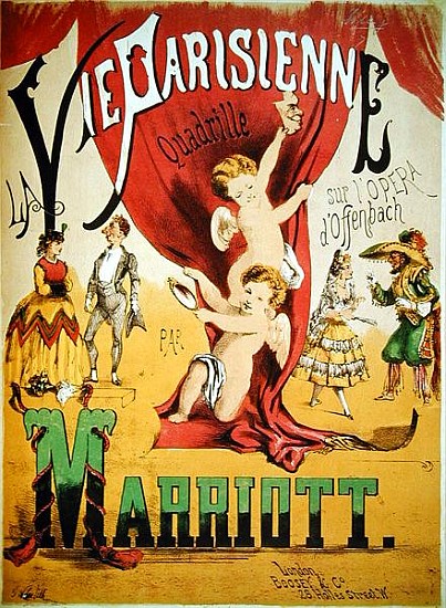Cover of the score sheet for ''La Vie Parisienne Quadrille'' Charles Marriott; engraved by T.W. Lee a Scuola Inglese