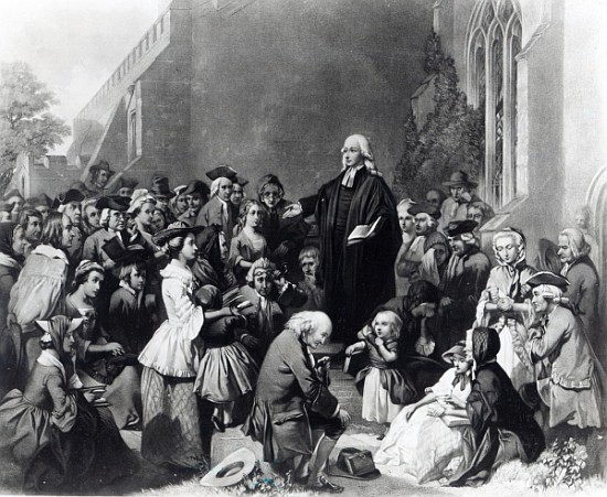 John Wesley preaching a Scuola Inglese