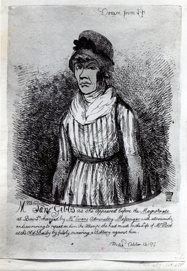 Mrs. Jane Gibbs as she appeared before the Magistrate a Scuola Inglese