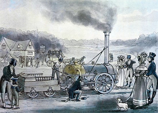 Stephenson''s ''Northumbrian'', the first locomotive to be built with an integral firebox a Scuola Inglese
