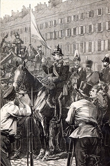 The King of Prussia addressing the Berliners in 1848 a Scuola Inglese