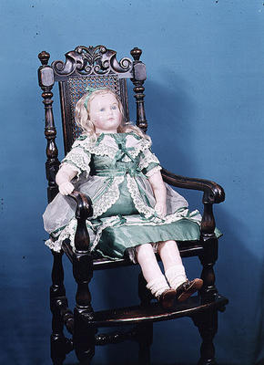 Doll, probably made by Charles Marsh, 1865 (wax) a English School, (19th century)