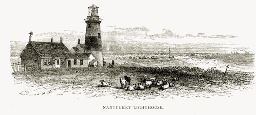 Nantucket Lighthouse, Massachusetts, c.1870, from 'American Pictures', published by The Religious Tr a English School, (19th century)