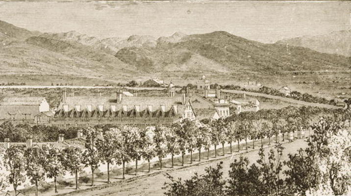 Residence of Brigham Young (1801-77) second President of the Mormon Church, Salt Lake City, Utah, fr a English School, (19th century)