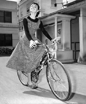 Audrey Hepburn sul set del film Sabrina 1954