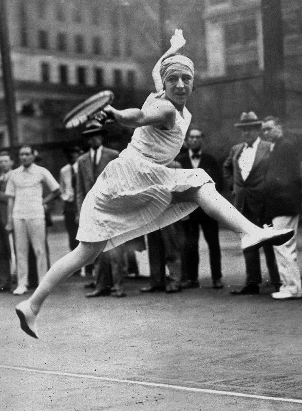 French tenniswoman Suzanne Lenglen here in New York a English Photographer, (20th century)