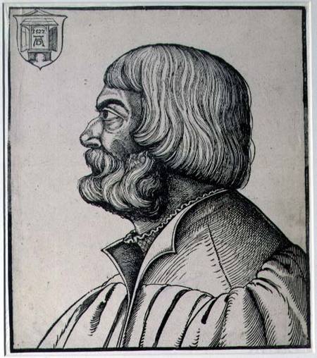 Profile portrait of Albrecht Durer (1471-1528) a Erhard Schon