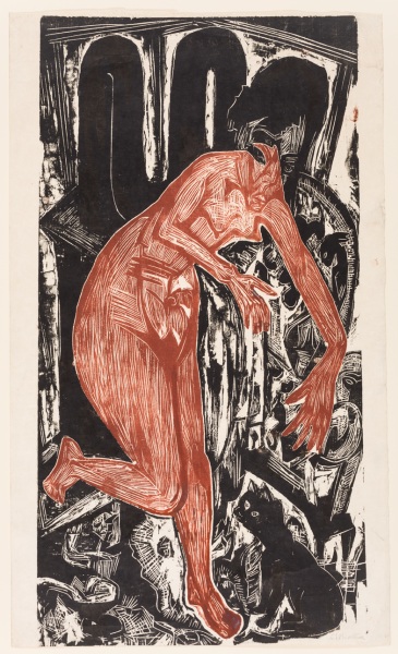Woman Bathing by the Oven a Ernst Ludwig Kirchner