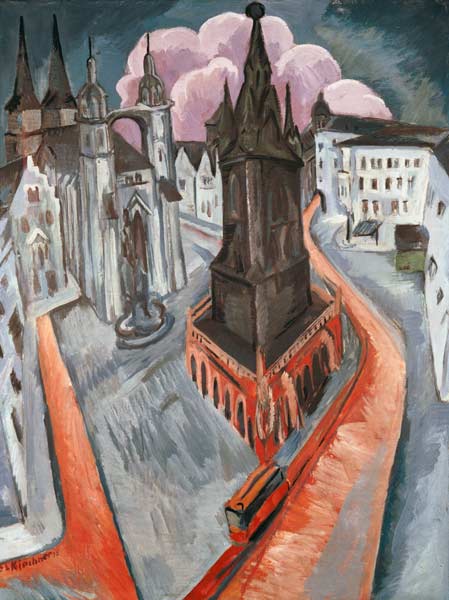 The Red Tower in Halle a Ernst Ludwig Kirchner