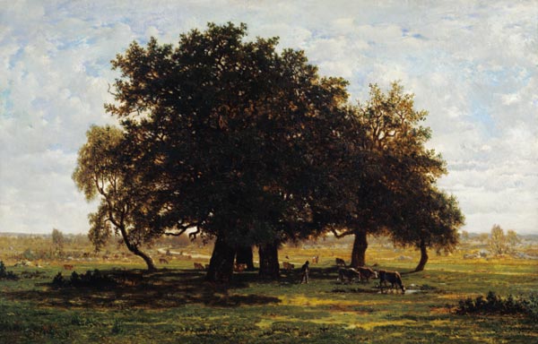Holm Oaks, Apremont a Etienne-Pierre Théodore Rousseau