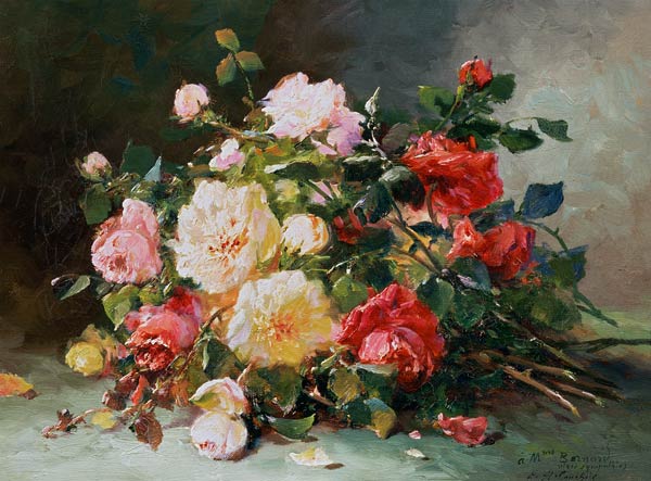 A Bouquet of Roses a Eugene Henri Cauchois