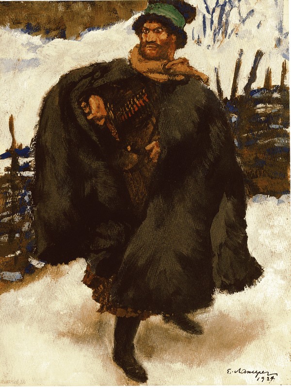 Illustration zur Novelle Hadschi Murat von Leo Tolstoi a Evgeni Evgenievitch Lanceray