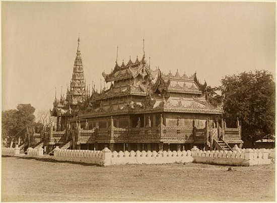 The Nan-U Human-Se, Shwe-Kyaung in the palace of Mandalay, Burma, late 19th century a Felice (Felix) Beato