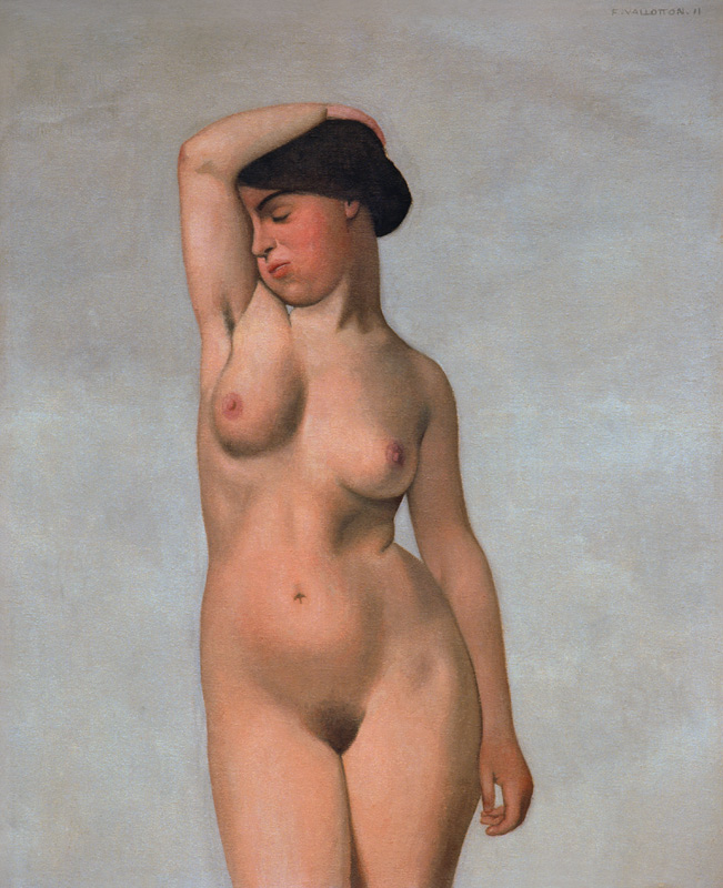 F.Vallotton/ Female nude with raised arm a Felix Vallotton