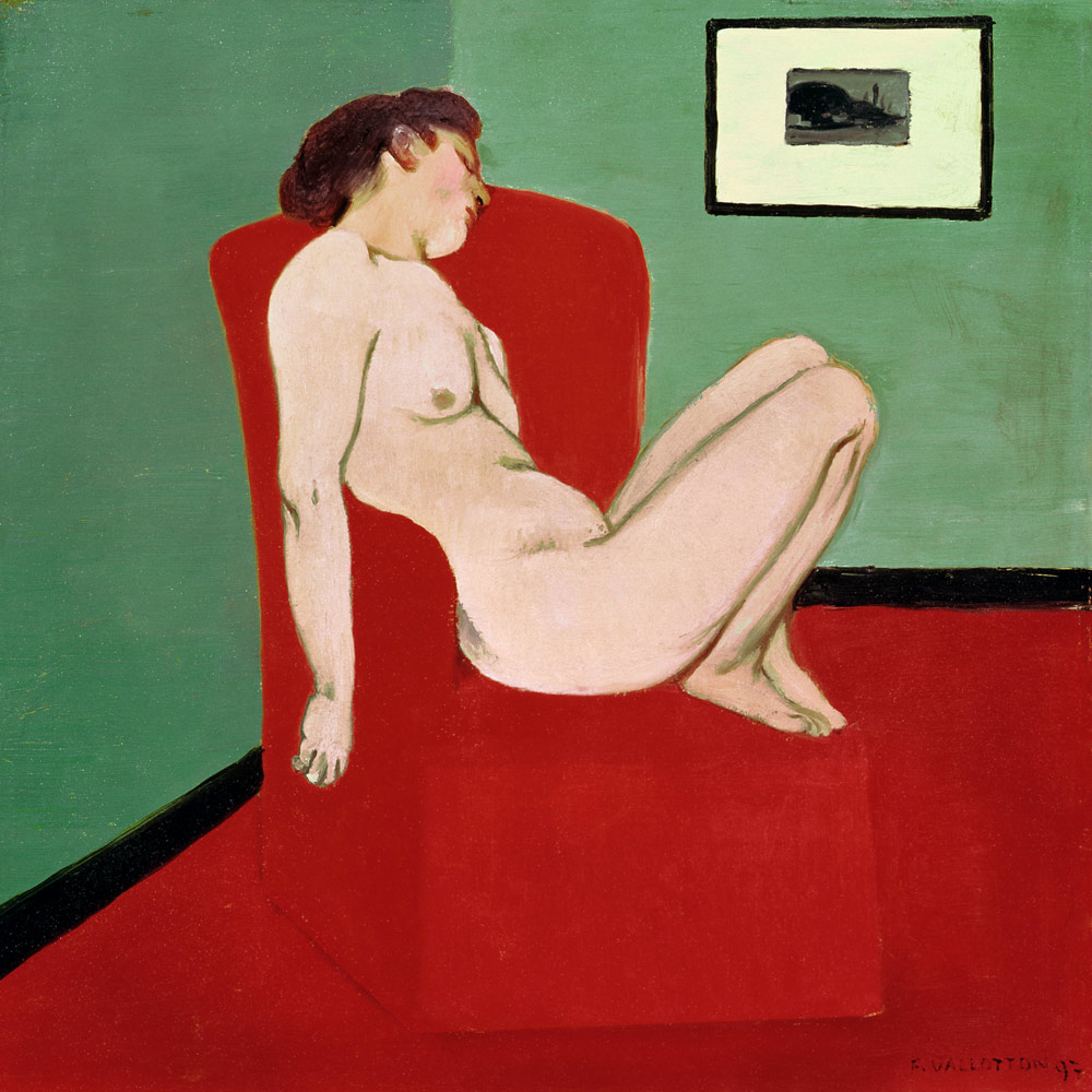 F.Vallotton / Nude woman on a chair a Felix Vallotton