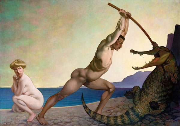 F.Valotton, Perseus den Drachen tötend a Felix Vallotton