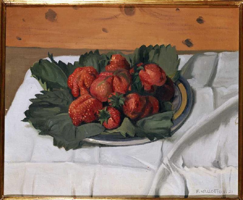 Quiet life with strawberries a Felix Vallotton