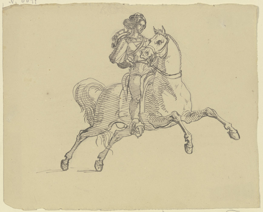 Rider on his horse a Ferdinand Fellner