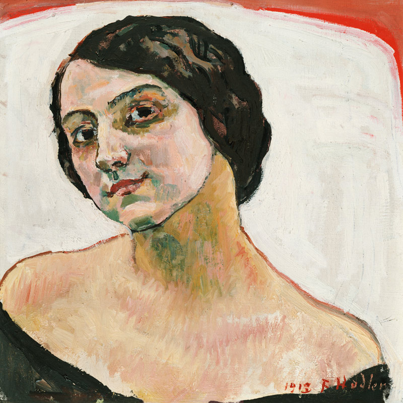 Bildnis einer Frau mit braunem Haar a Ferdinand Hodler