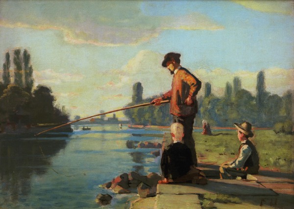 Der Angler a Ferdinand Hodler