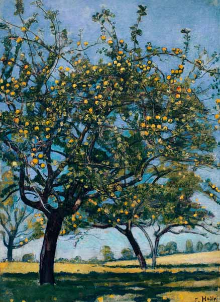 Hofstatt mit Apfelbäumen a Ferdinand Hodler
