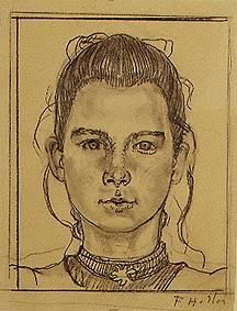 Portrait of a young girl. a Ferdinand Hodler