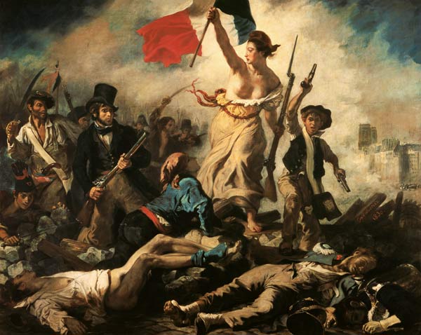 La libertà che guida il popolo a Ferdinand Victor Eugène Delacroix