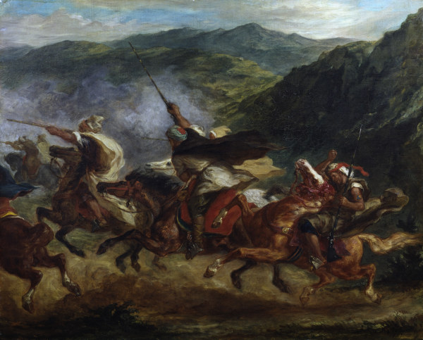 E.Delacroix, Reitende Araber a Ferdinand Victor Eugène Delacroix