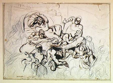 Study for the Death of Sardanapalus a Ferdinand Victor Eugène Delacroix