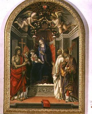 Madonna and Child with SS. John the Baptist, Victor, Bernard and Zenobius, known as the Madonna of t a Filippino Lippi