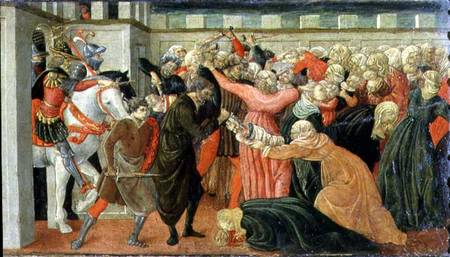 The Massacre of the Innocents, detail of a predella panel a Filippino Lippi