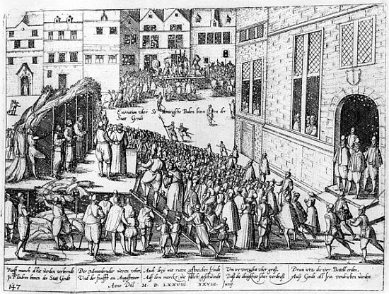 Scenes of the Spanish Inquisition at Ghent, June 1578 a Scuola Fiamminga