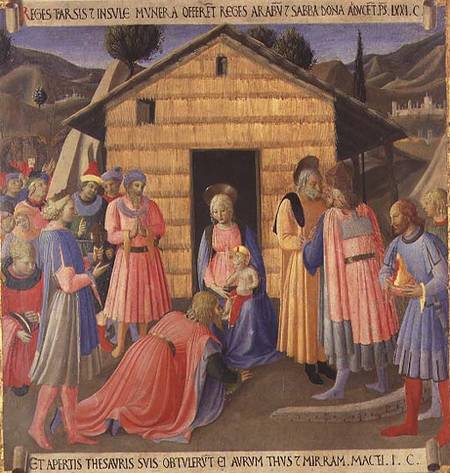 The Adoration of the Magi, detail from panel one of the Silver Treasury of Santissima Annunziata a Fra Beato Angelico