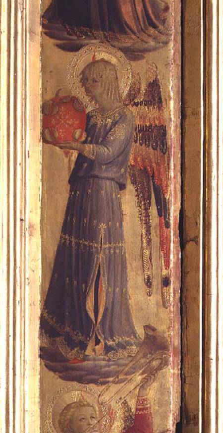 Angel playing a Tambourine, detail from the Linaivoli Triptych a Fra Beato Angelico