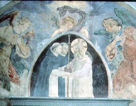 Christ with Pilgrims (fresco) a Fra Beato Angelico