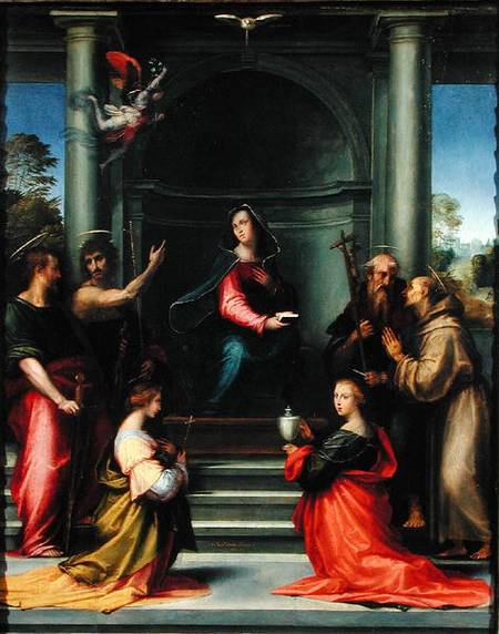 The Annunciation with Saints a Fra Bartolommeo