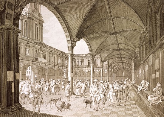 Interior of the Royal Exchange, London a Francesco Bartolozzi
