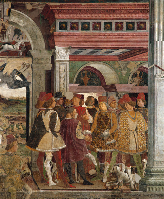 The Triumph of Venus: April from the Room of the Months a Francesco del Cossa