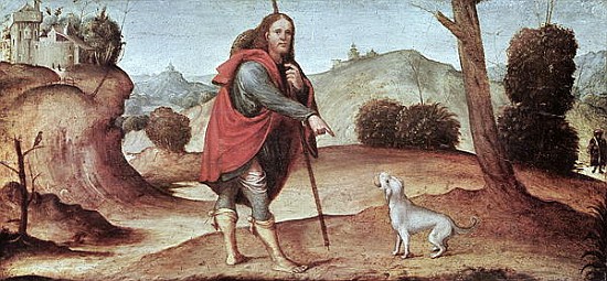 St. Rocco, from a predella panel a (Francesco di Marco Raibolini) Il Francia