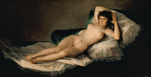 The naked Maja a Francisco Jose de Goya