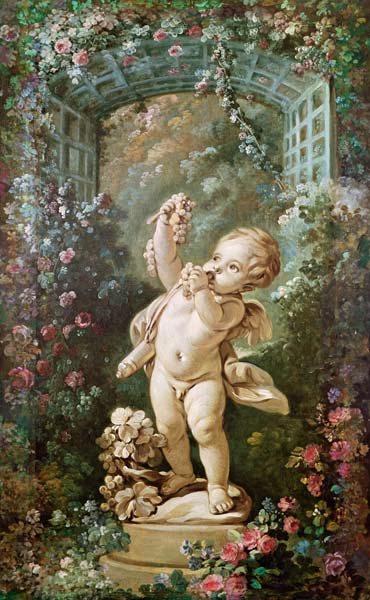 Cupid with Grapes a François Boucher